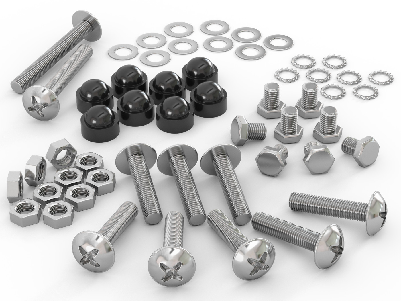 Комплект фурнитуры для двуспальной кровати, черный