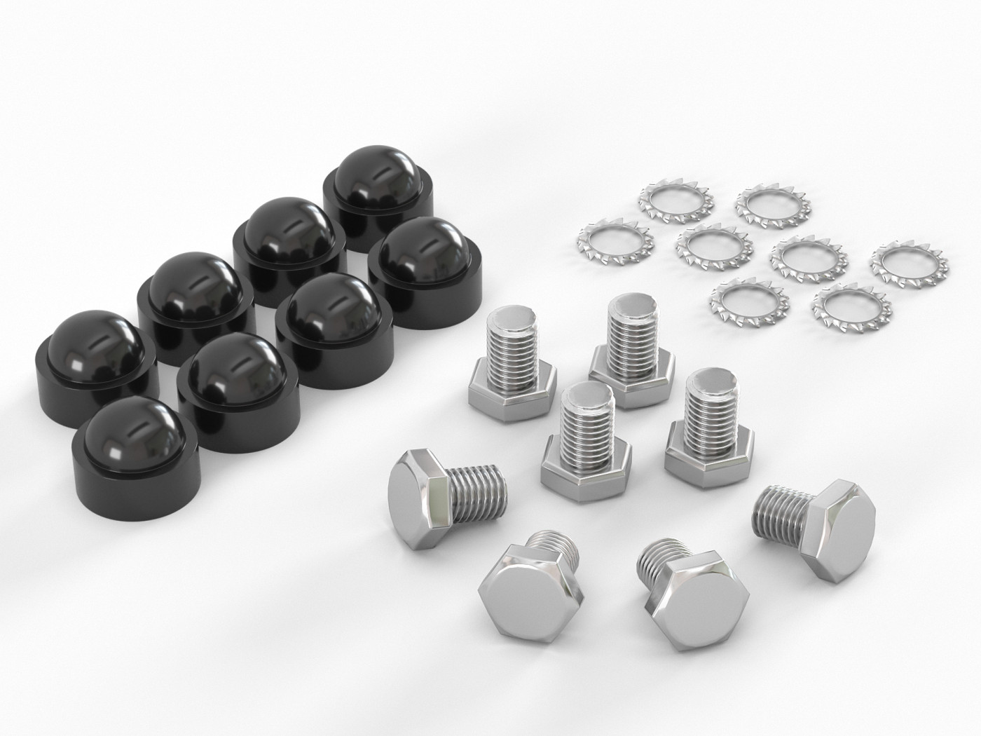 Комплект фурнитуры для односпальной кровати, черный