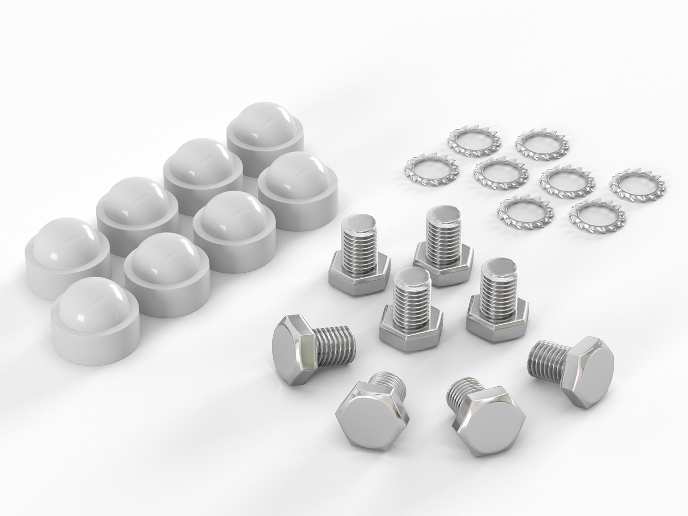 Комплект фурнитуры для односпальной кровати, белый